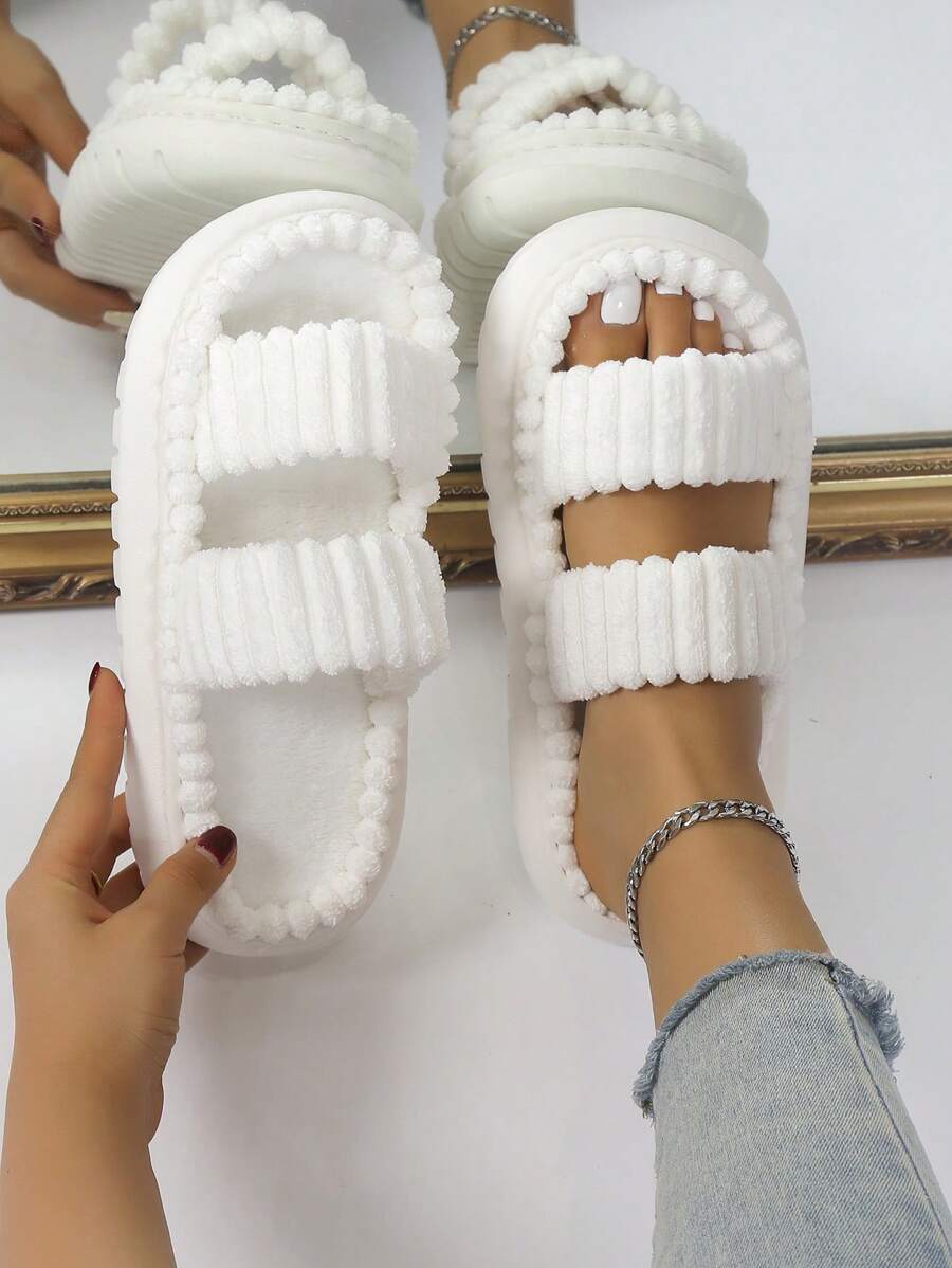 Plush Double-Strap Slides