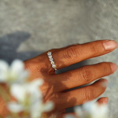 S925 Sterling Silver Daisy Ring