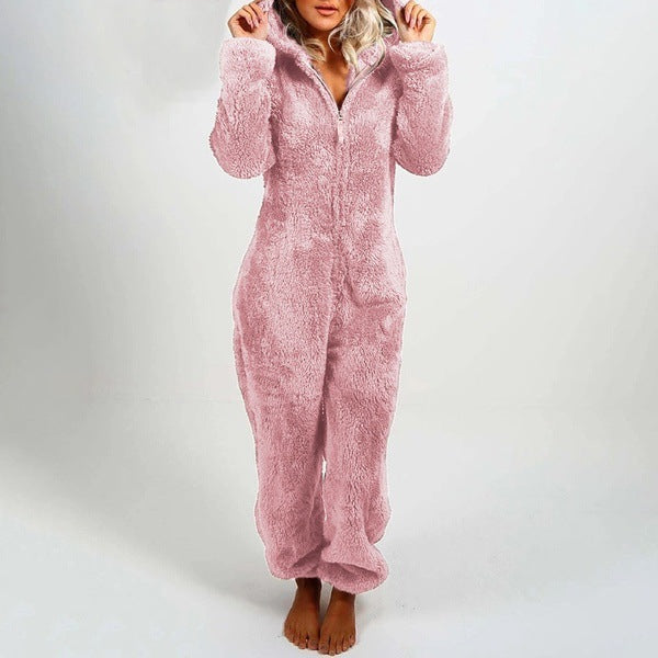 Fluffy Cozy Onesie Jumpsuit