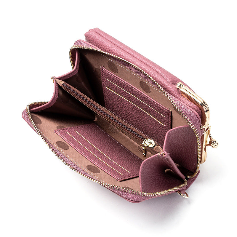 Crystal Leather Shoulder Bag