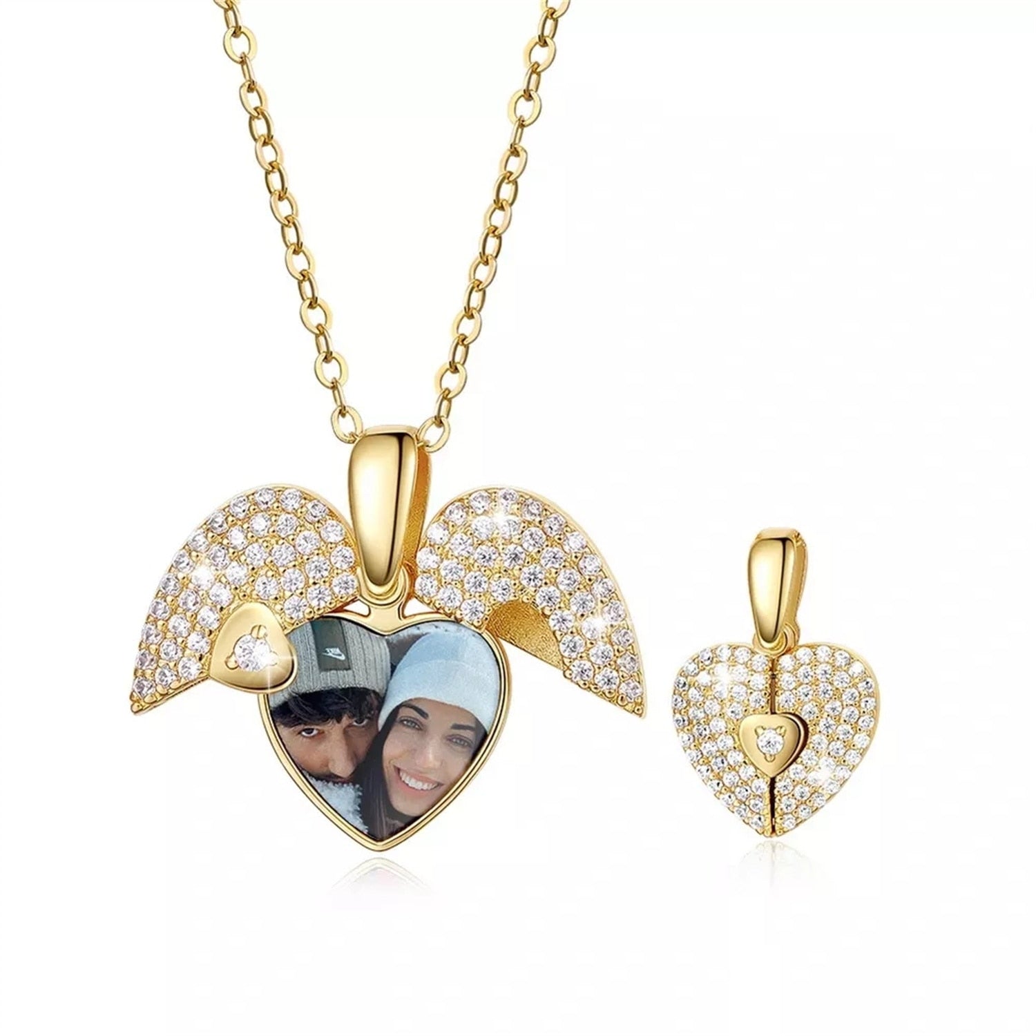 Personalized Heart Locket Necklace With Photo