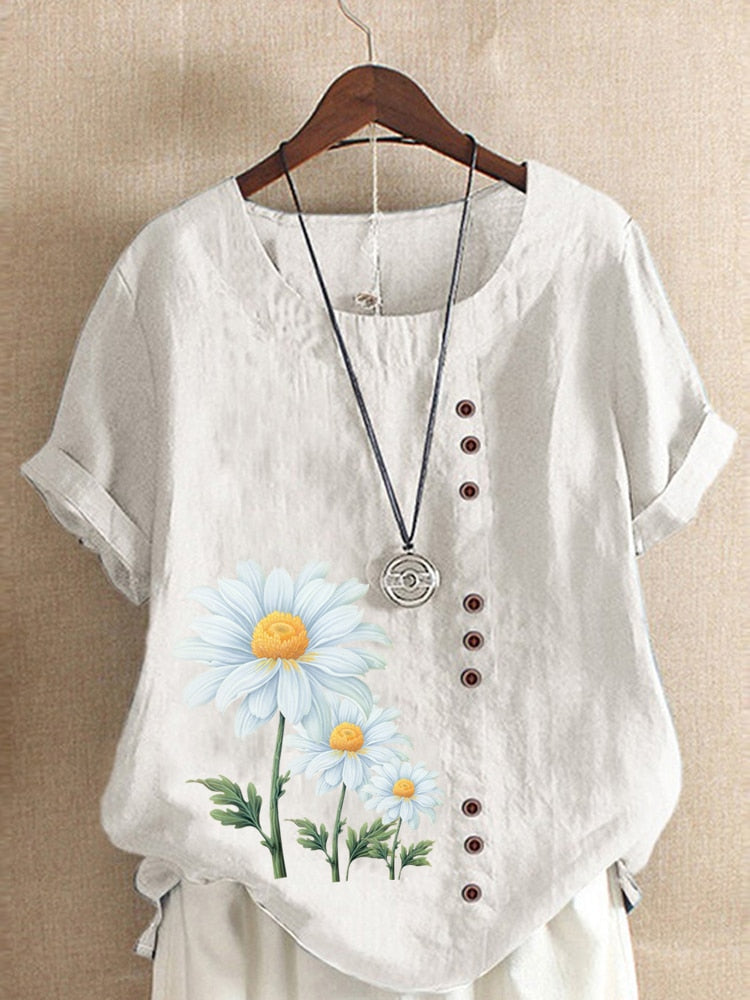 Daisy Cotton Linen Shirt