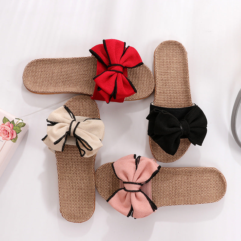 BUTTERFLY-KNOT HOUSE SLIPPERS