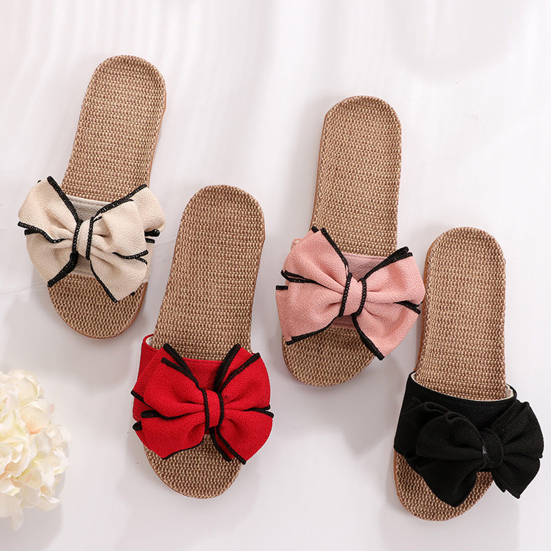 BUTTERFLY-KNOT HOUSE SLIPPERS
