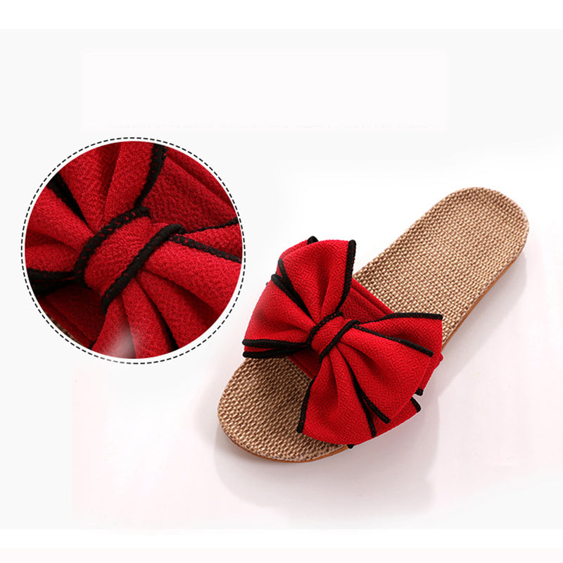 BUTTERFLY-KNOT HOUSE SLIPPERS