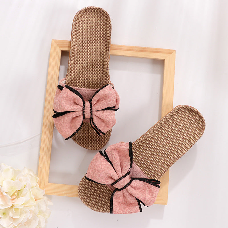BUTTERFLY-KNOT HOUSE SLIPPERS