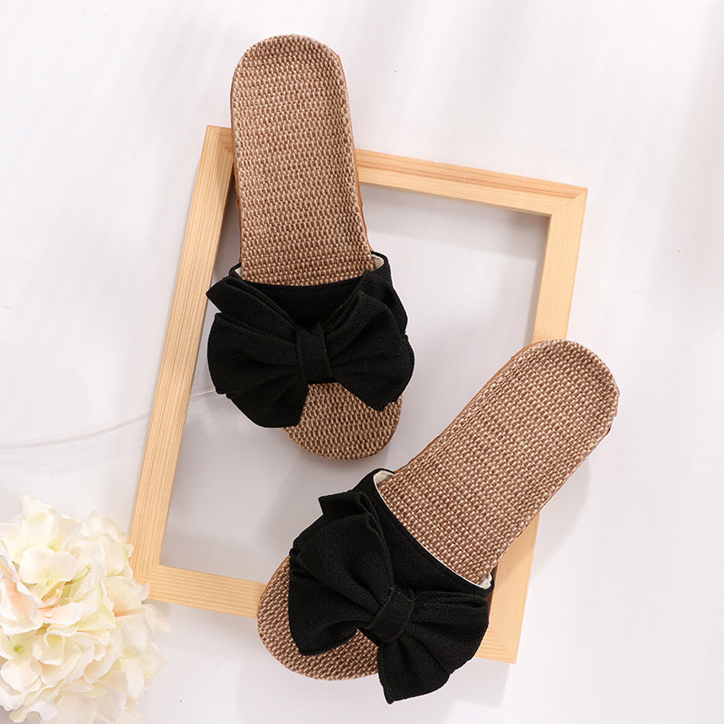 BUTTERFLY-KNOT HOUSE SLIPPERS