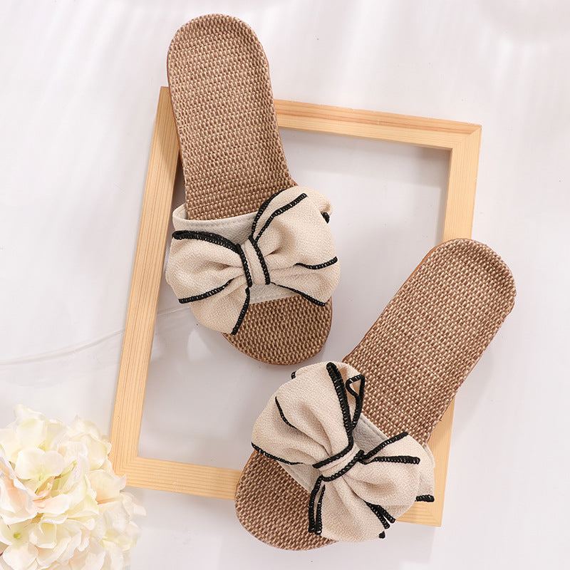 BUTTERFLY-KNOT HOUSE SLIPPERS