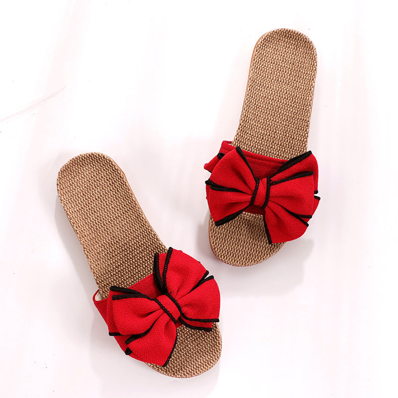 BUTTERFLY-KNOT HOUSE SLIPPERS