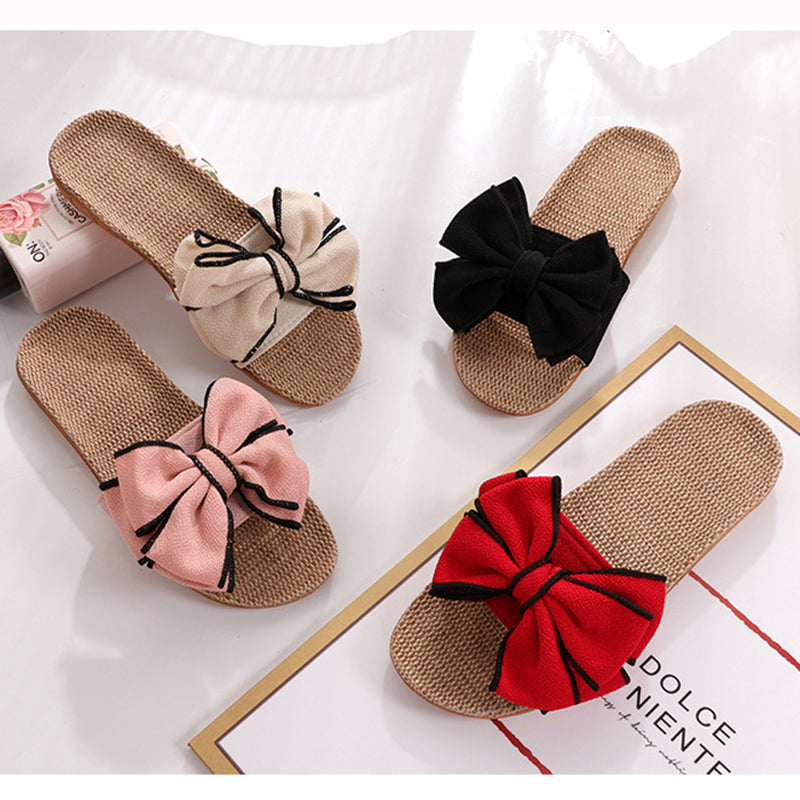 BUTTERFLY-KNOT HOUSE SLIPPERS