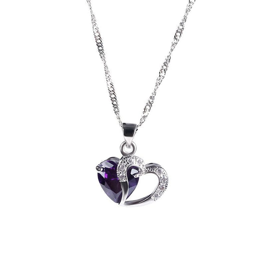 Heart Cut Sterling Necklace